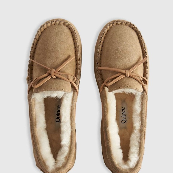 Quince Shoes - Quince Australian Shearling Moccasin Slipper - tan -8